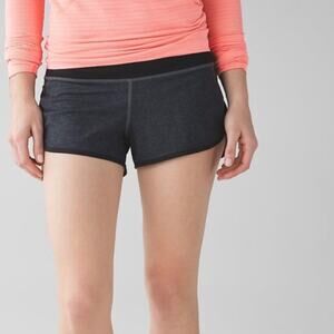 LULULEMON Speed Shorts Charcoal Gray Pink 4